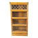 Four tier oak barrister style bookcase with leaded glass