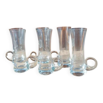 Engraved crystal glasses