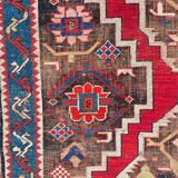 Tapis ancien caucasien karabagh fait main 115x270 cm