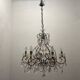 Bronze Pink Crystal Chandelier 1950’s