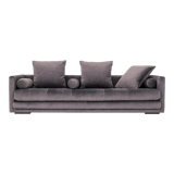 Canapé kopenhaga gris velour, design scandinave