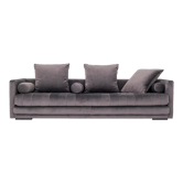Canapé kopenhaga gris velour, design scandinave