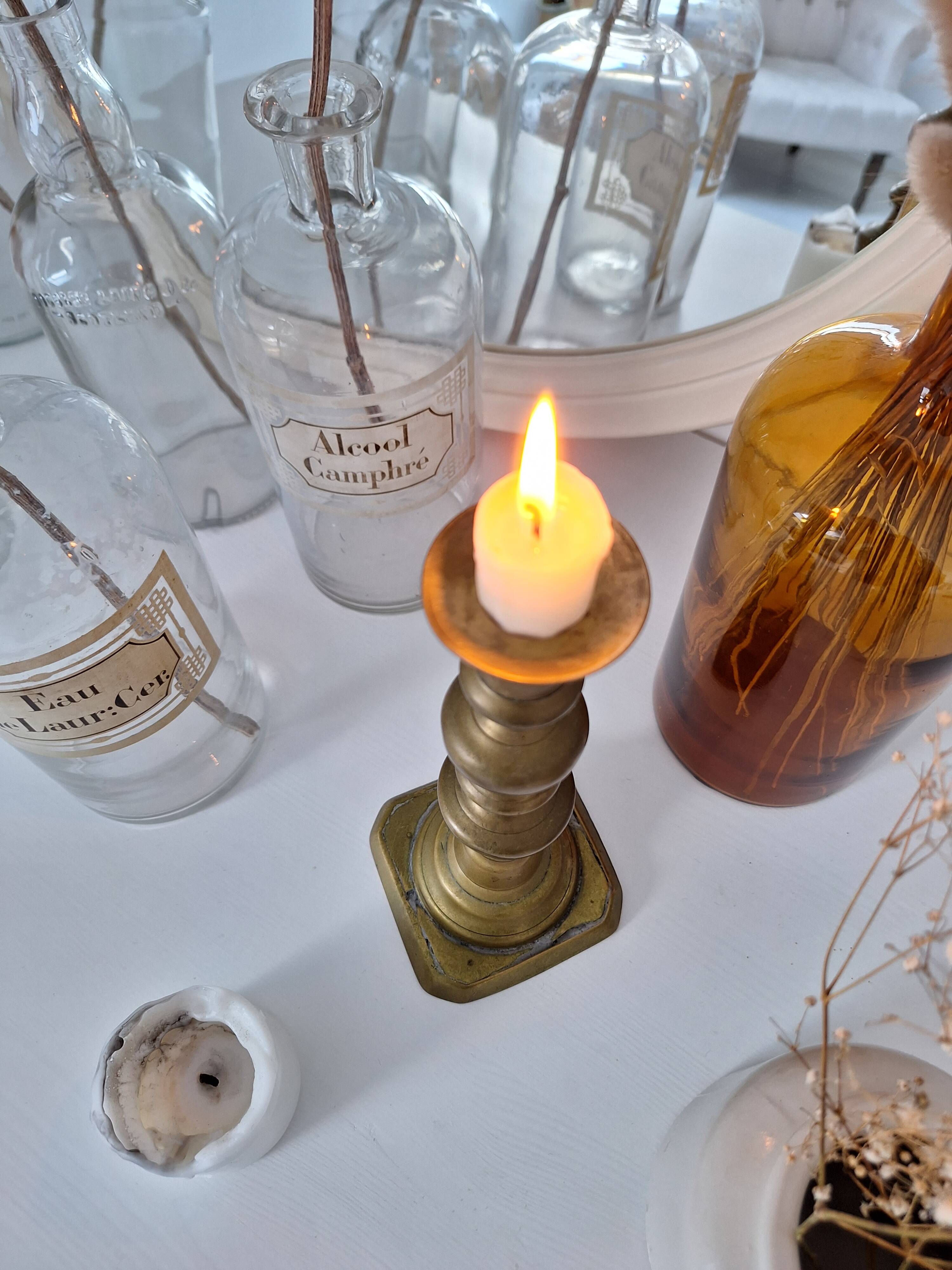 Vintage brass candle holder
