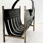 Porte revue en cuir Français mid century