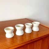 set of 4 earthenware diabolo egg cups early 20th century