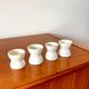 set of 4 earthenware diabolo egg cups early 20th century
