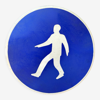 Pedestrian crossing traffic sign original 1980s traffic sign street man cave must