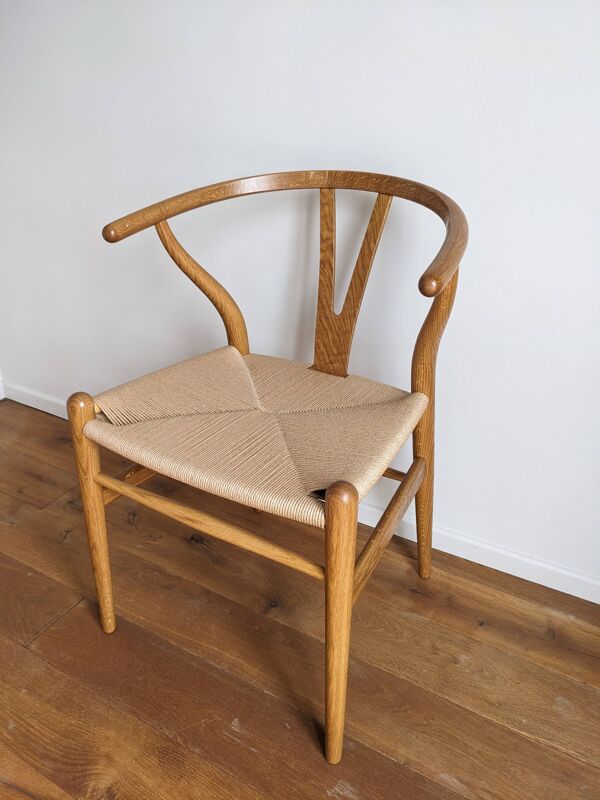 Chaise CH24 Wishbone, designer Hans Wegner pour Carl Hansen and Søn