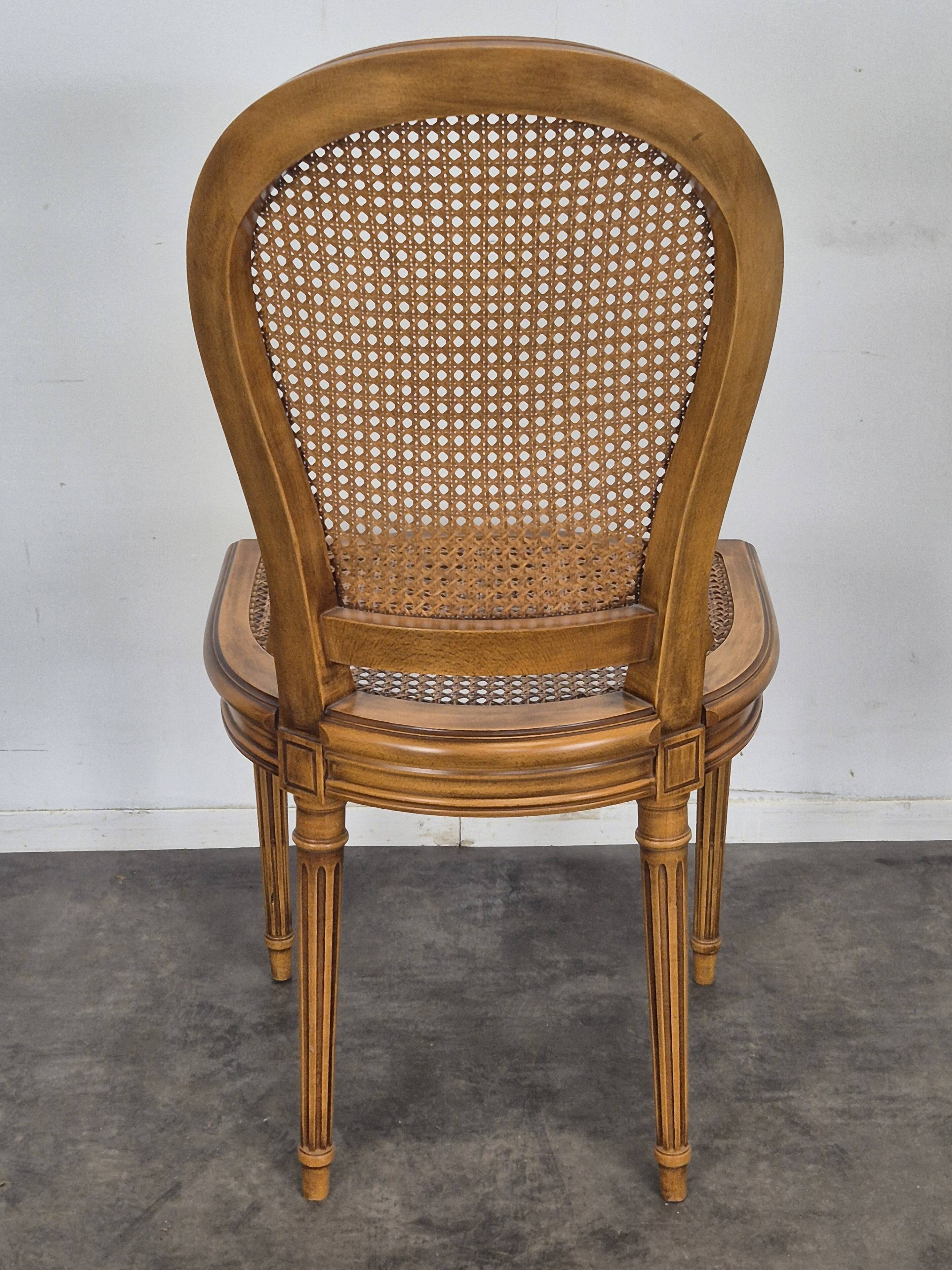 Pair of caned chairs in Louis XVI style