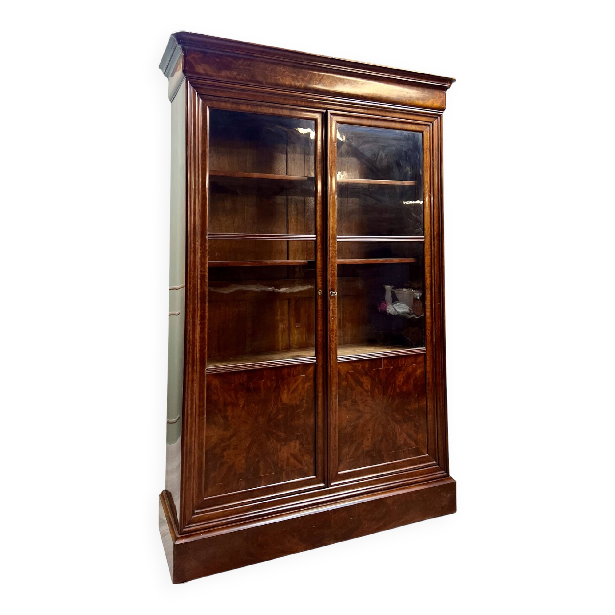 Mahogany Bookcase From Cuba, Restoration Period, 19th Century