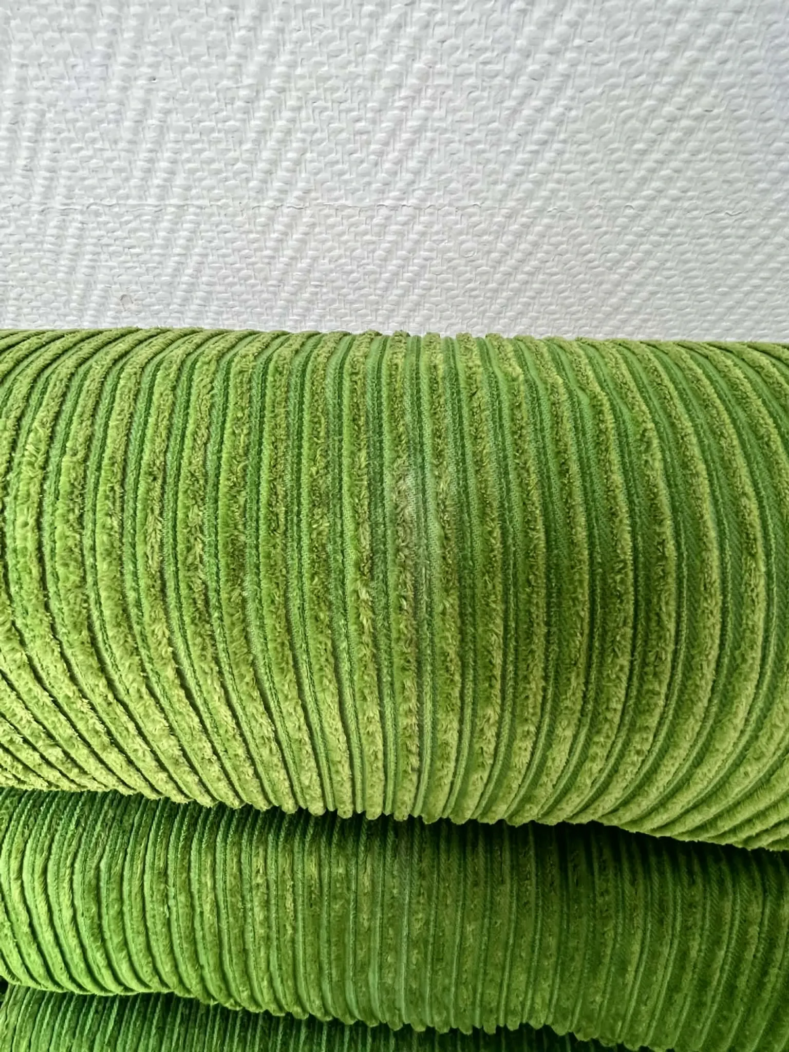 Modular green velvet corner sofa, 1970s