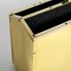 1980s newspaper rack made of brass and wood in Hollywood Regecy design