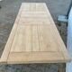Solid oak farmhouse table with extensions.