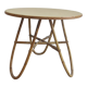 Table basse circulaire en rotin, années 60