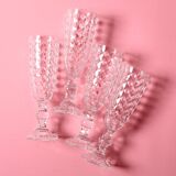 Ensemble de quatre verres à champagne ou à prosecco vintage / Italie / Années 2000