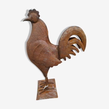 Statue poule en fer