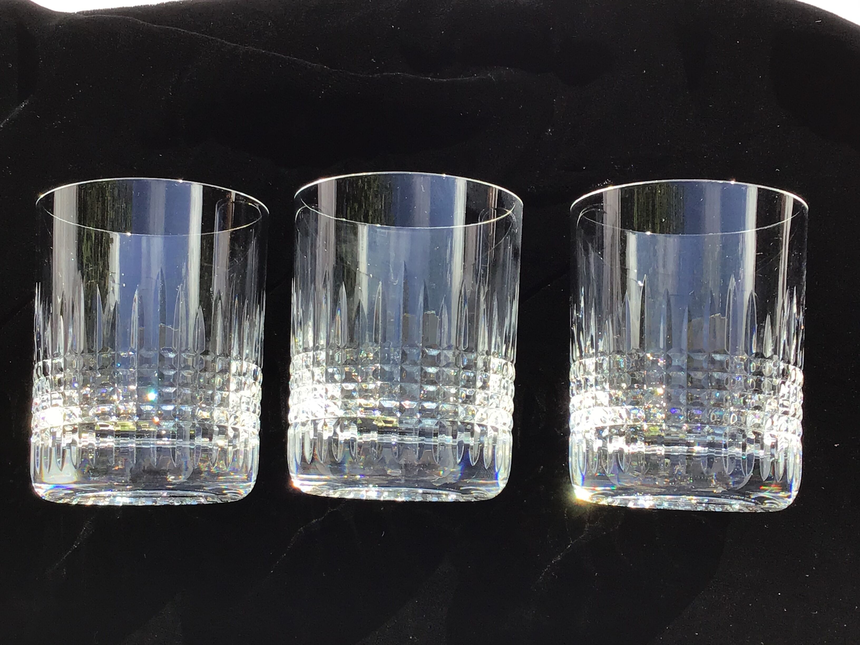 3 Crystal Glasses Baccarat model Nancy