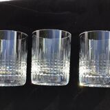3 Crystal Glasses Baccarat model Nancy