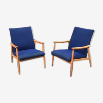 Pair of scandinavian armchairs circa 1960