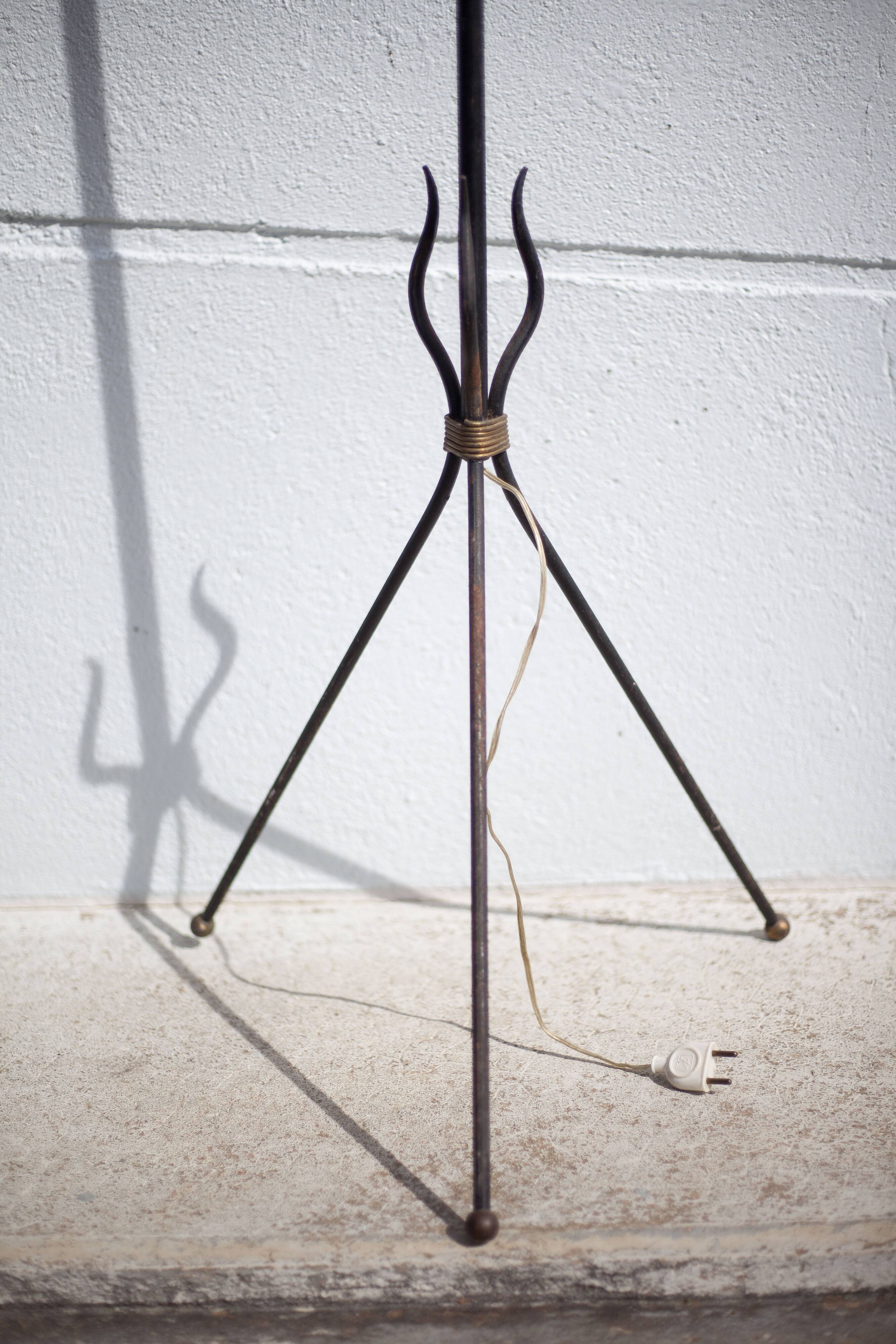 Vintage tripod floor lamp 1950