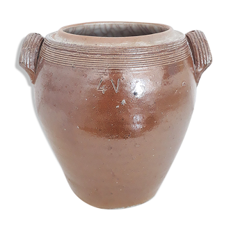 Old glazed stoneware pot
