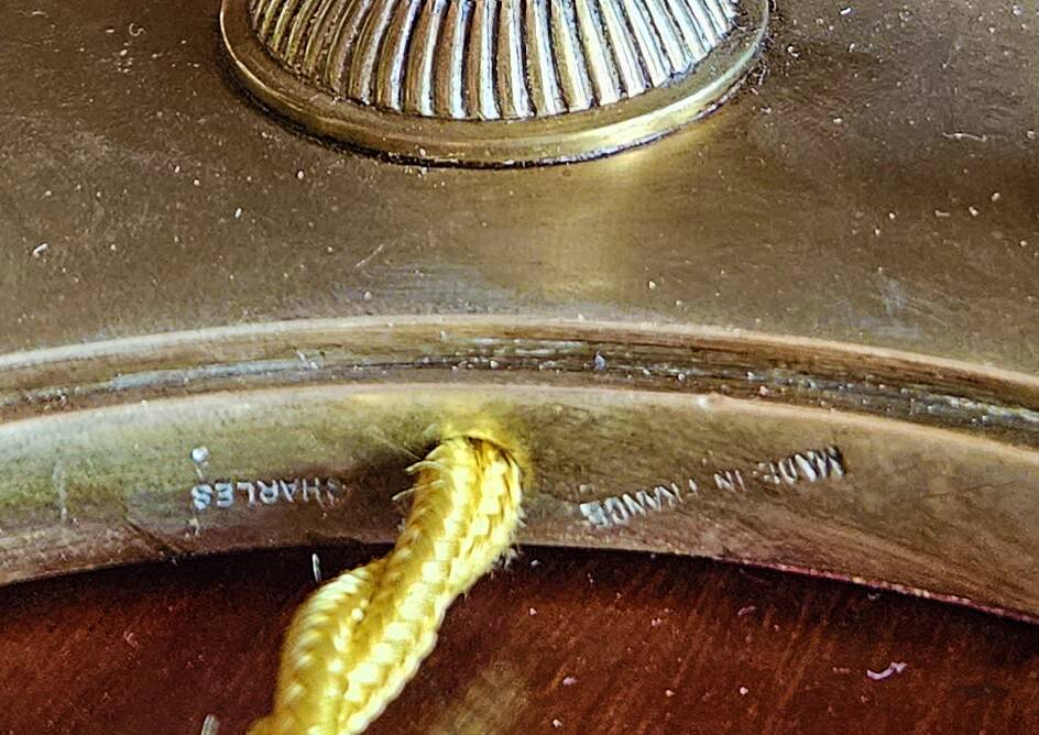 Neoclassical Bronze & Fluor Spar Lamp Signed Maison Charles