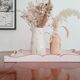 Presentation tray in raw and pink wood