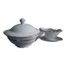 Tureen and its porcelain sauce pot