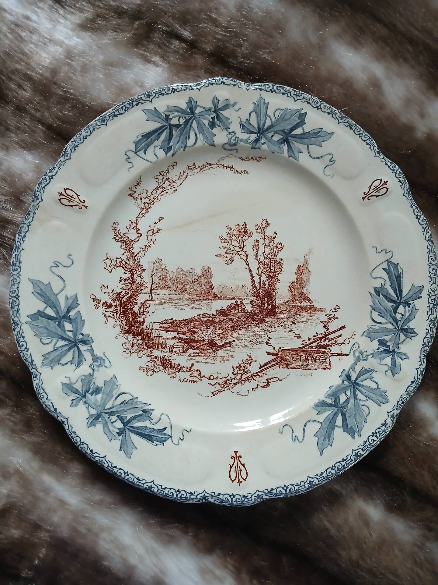 10 antique flat plates "Louis XIII" Choisy le Roi