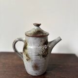 Sanded stoneware pitcher by Chantal and Thierry Robert, 1970s