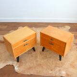 Pair of vintage 1960s bedside tables