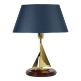 Brass Sailboat Table Lamp Maritime Lamp Hollywood Regency