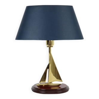 Brass Sailboat Table Lamp Maritime Lamp Hollywood Regency