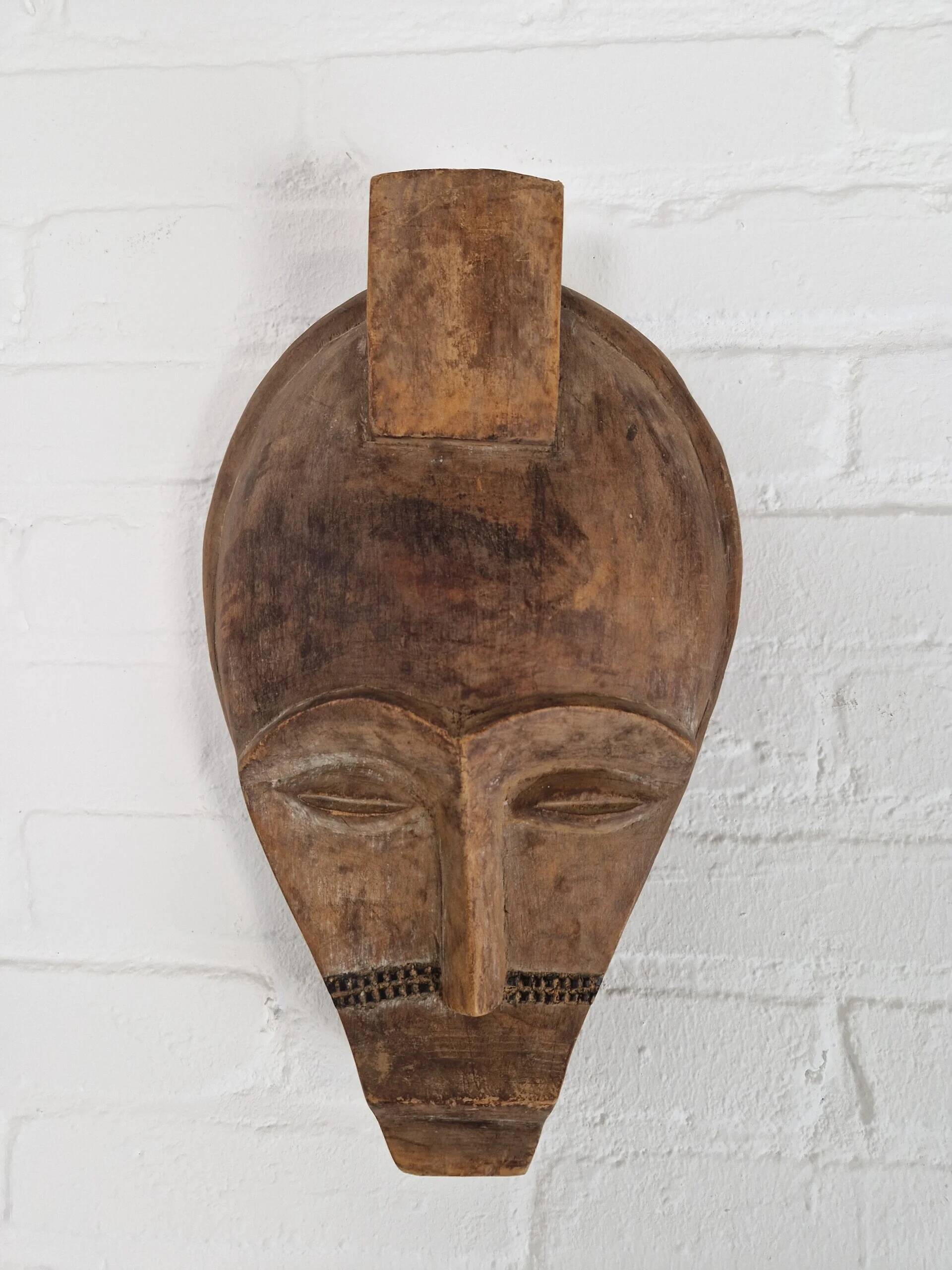 20th century carved African tribal mask