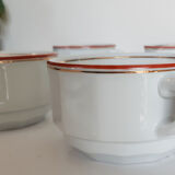 Chocolate bistro cups , coffee , Apilco