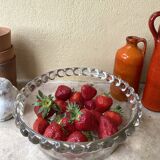 Moulded glass salad bowl