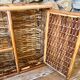 Bamboo and rattan shelf 2 doors