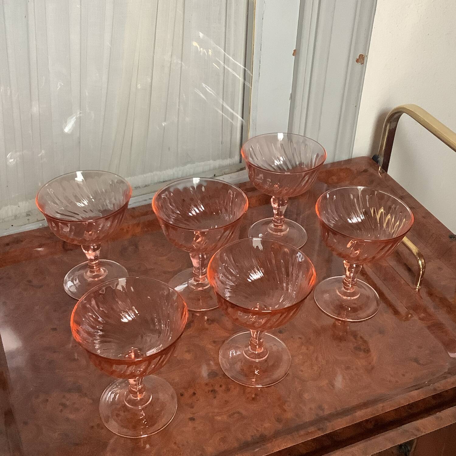 6 Rosaline champagne glasses
