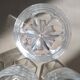 6 SAINT LOUIS flat-ribbed white wine glasses, Poincaré model