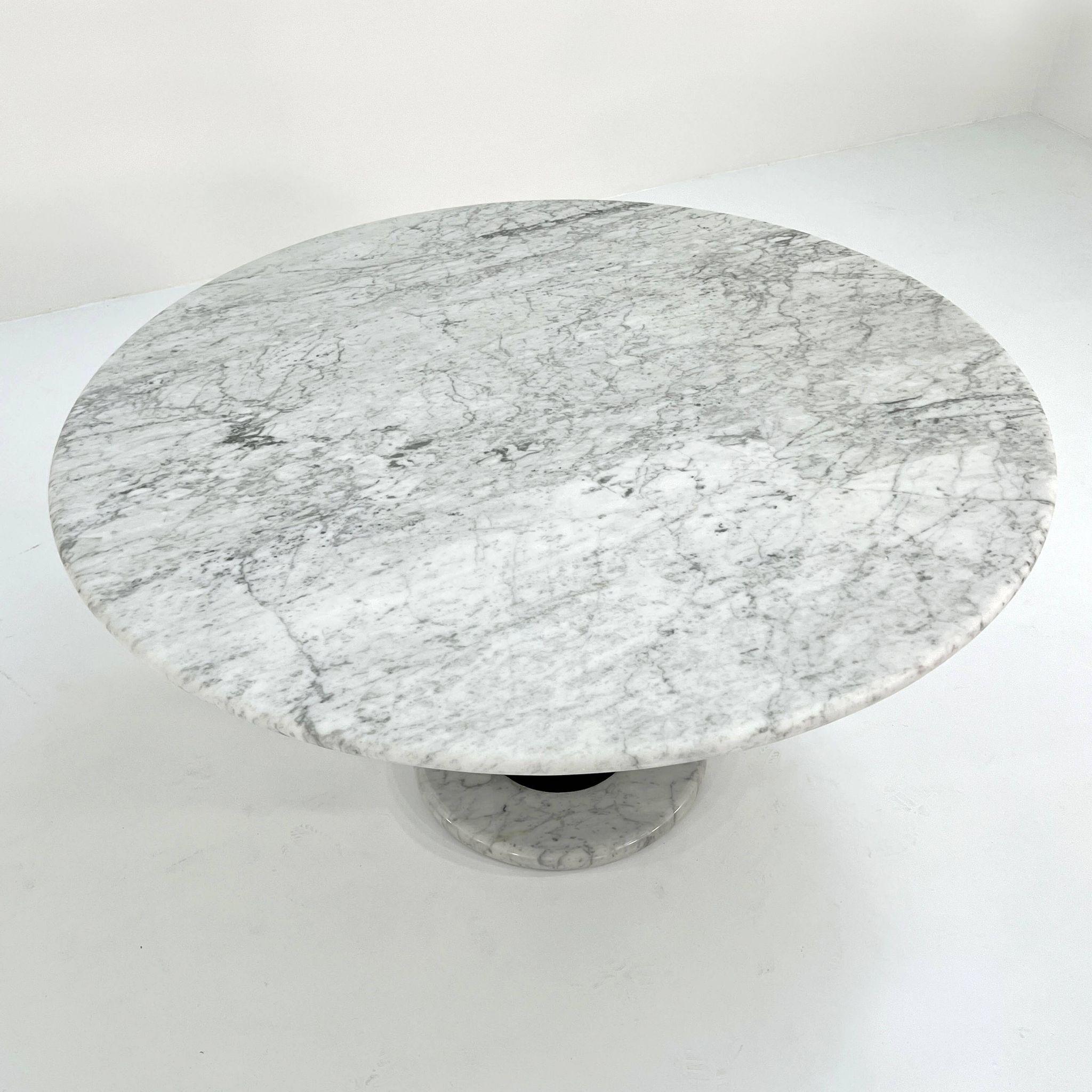 120cm Loto Rosso Marble Dining Table by Ettore Sottsass for Poltrono
