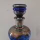 Carafe et 5 verres bleu cobalt décor or
années 1950