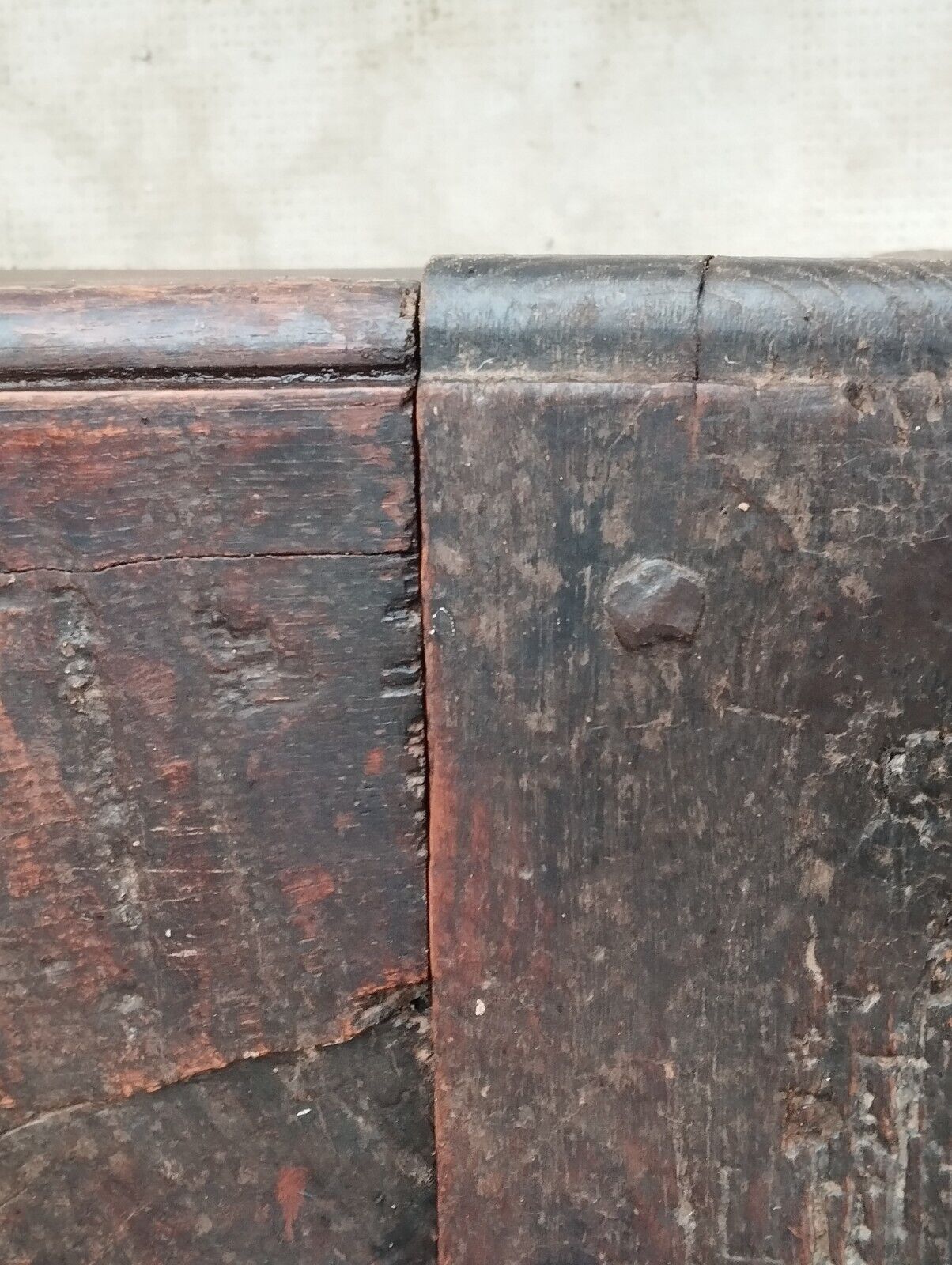 Gothic oak chest bench