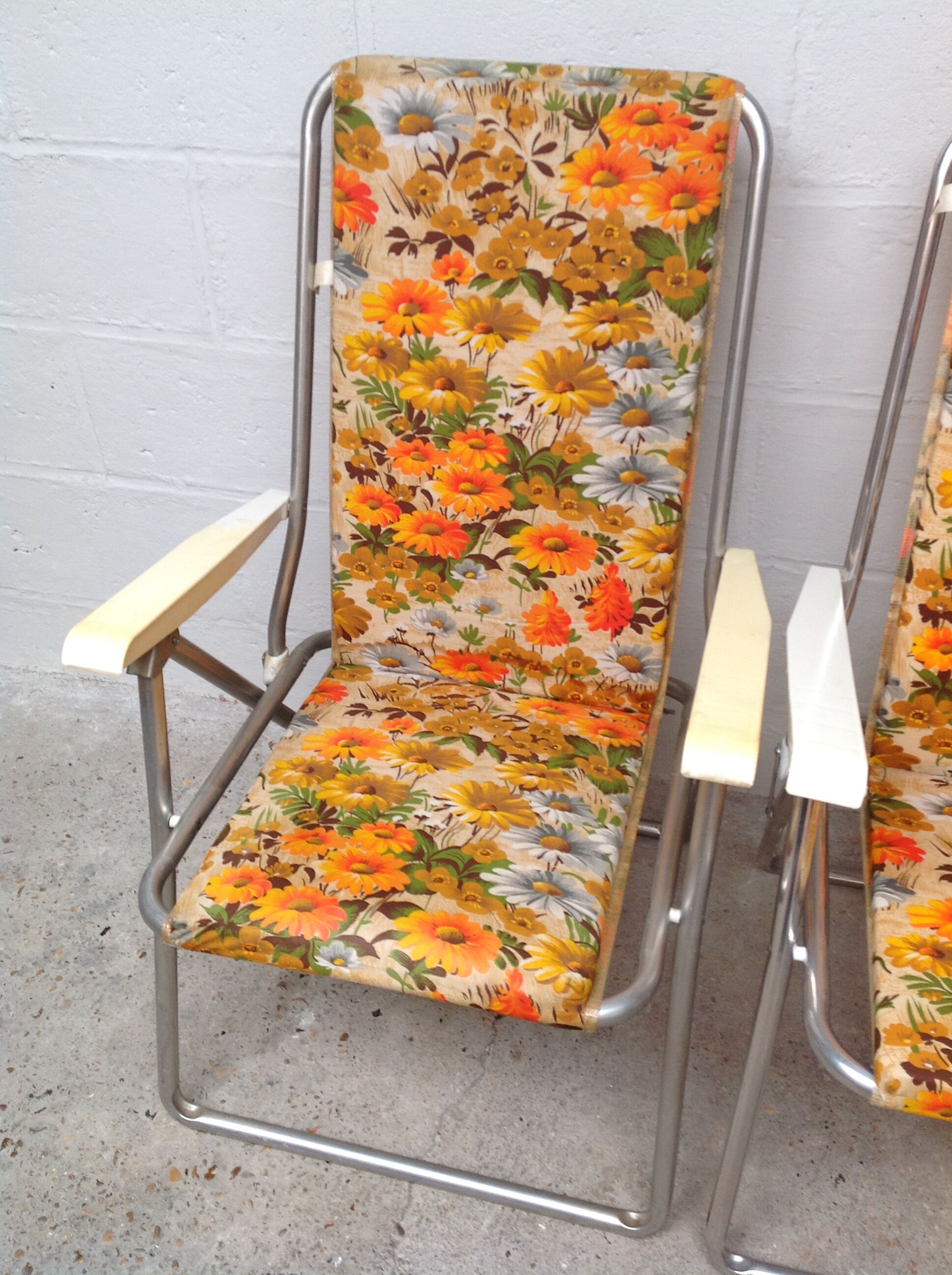 Pair of kettler vintage folding chairs 70's