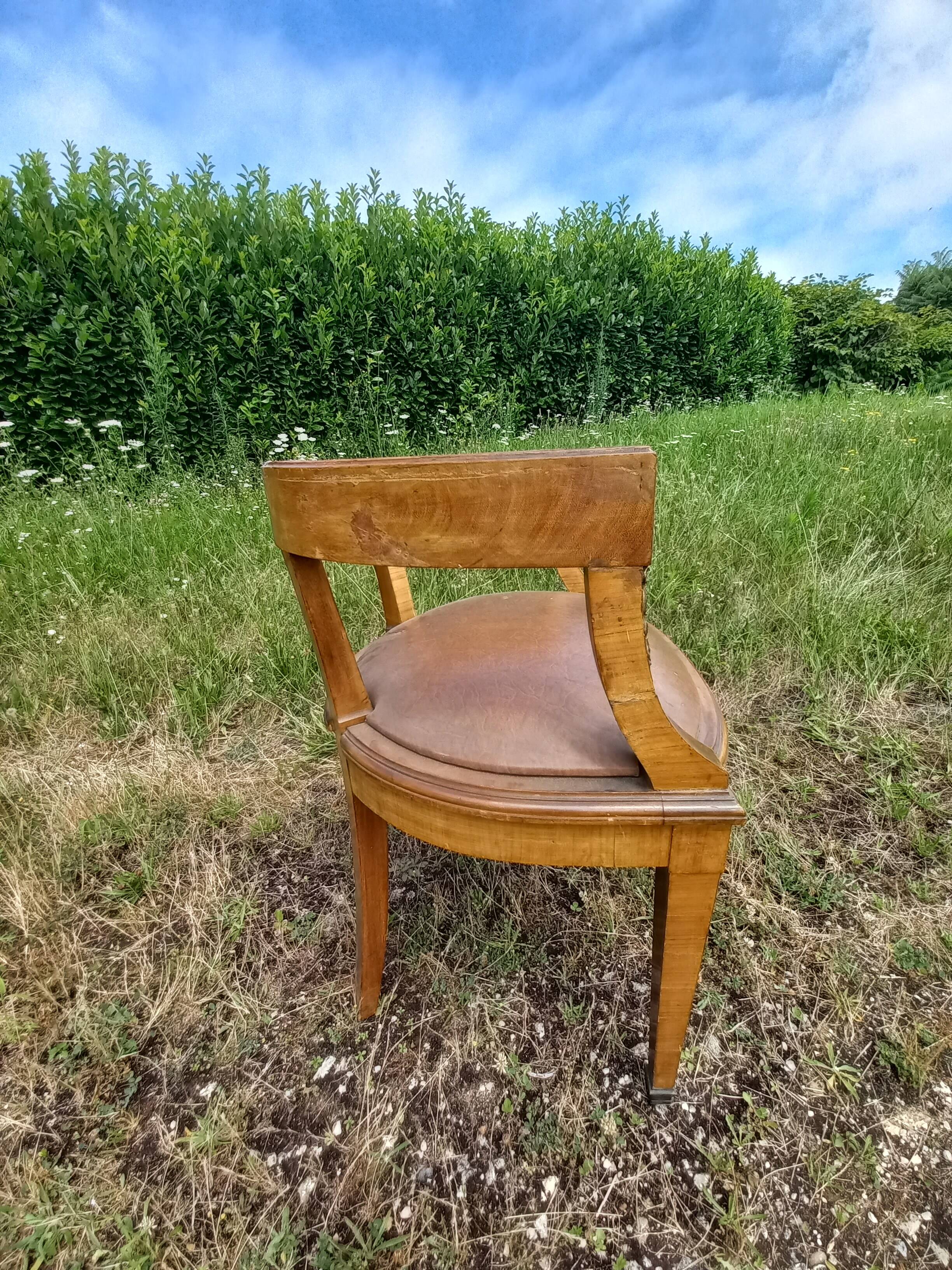 Rosewood and bronze office chair