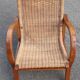 Bauhaus armchair Erich Dieckmann in beech and wicker