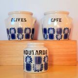 Set of 70s stoneware condiment pots