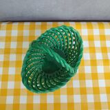 Green ceramic basket basketry Vallauris style Empty-pocket