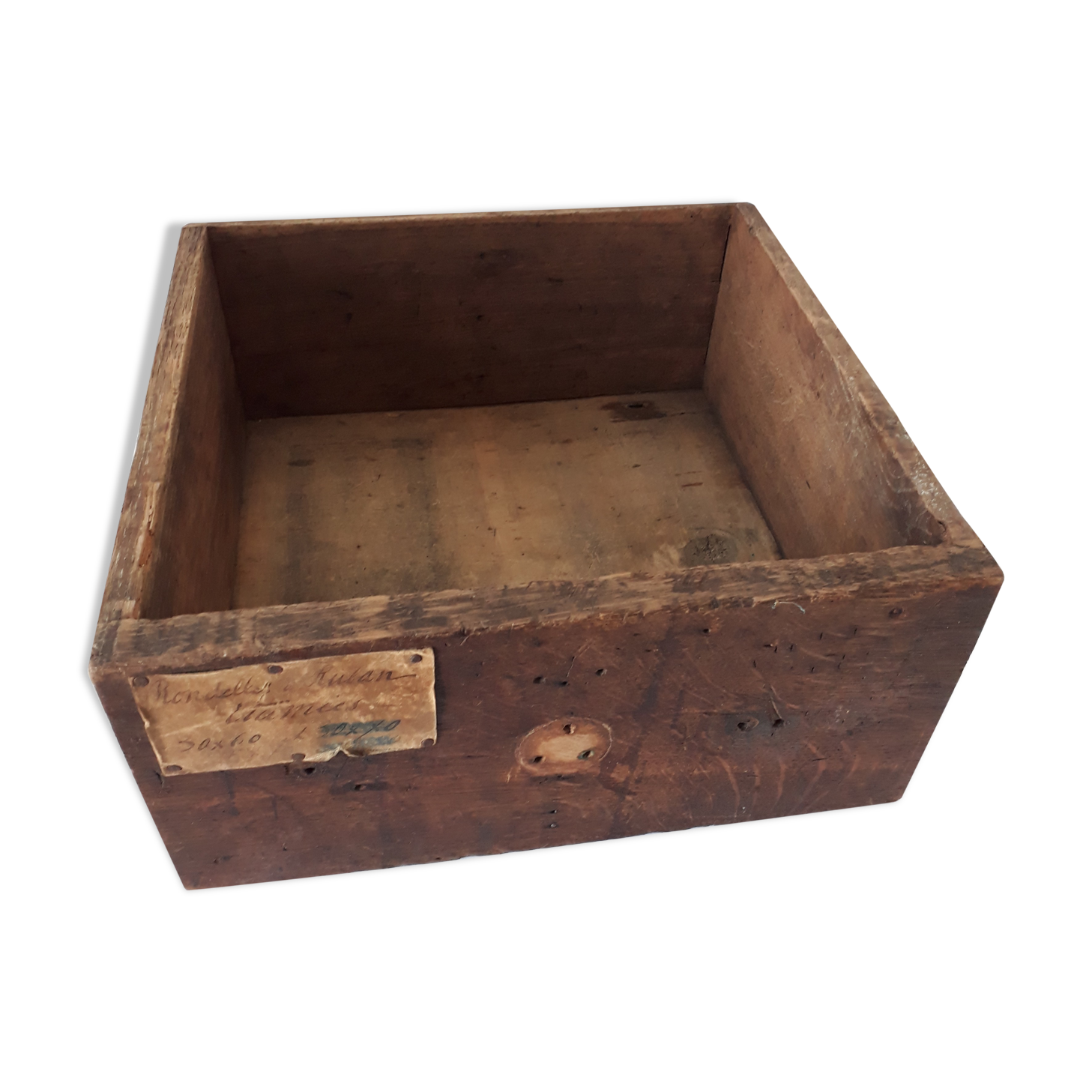 Old wooden workshop drawer