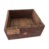 Old wooden workshop drawer