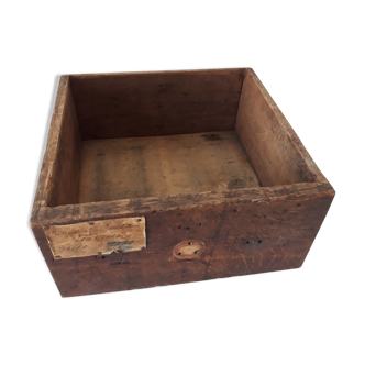 Old wooden workshop drawer